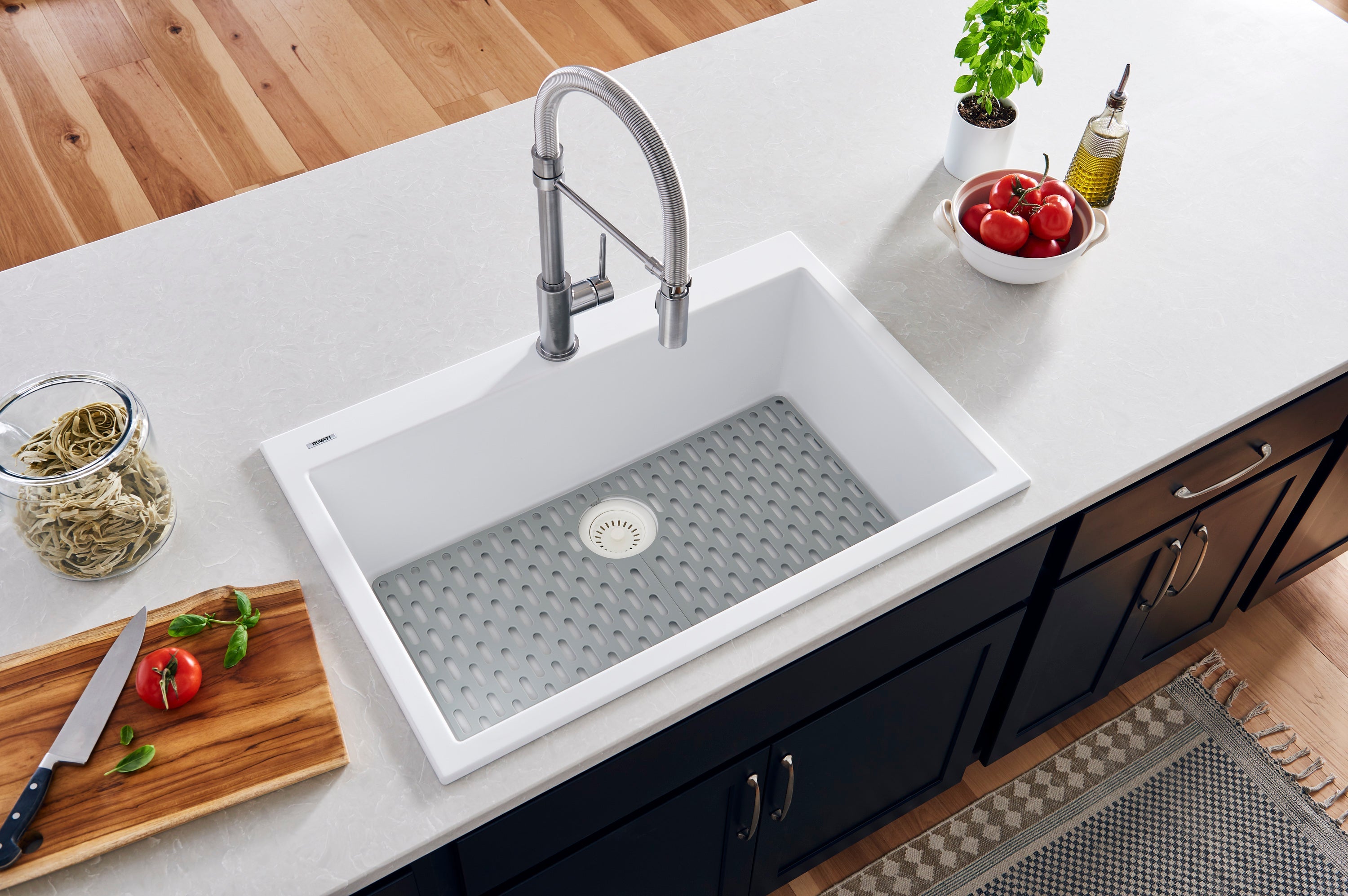 Ruvati 30 x 20" epiGranite Dual-Mount Granite Composite Single Bowl Kitchen Sink