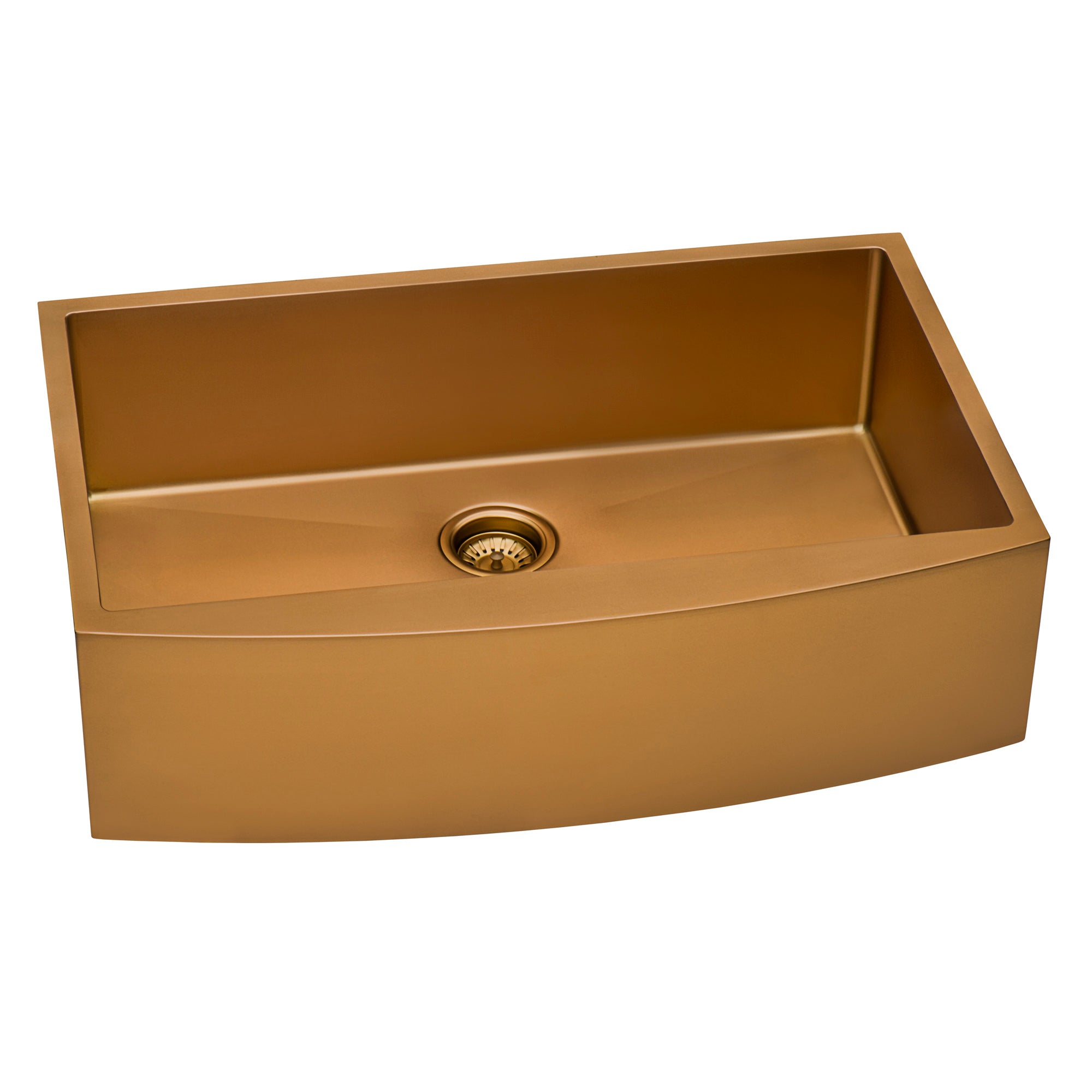 Ruvati 33" Copper Tone Matte Bronze Apron Front Stainless Steel Kitchen Sink