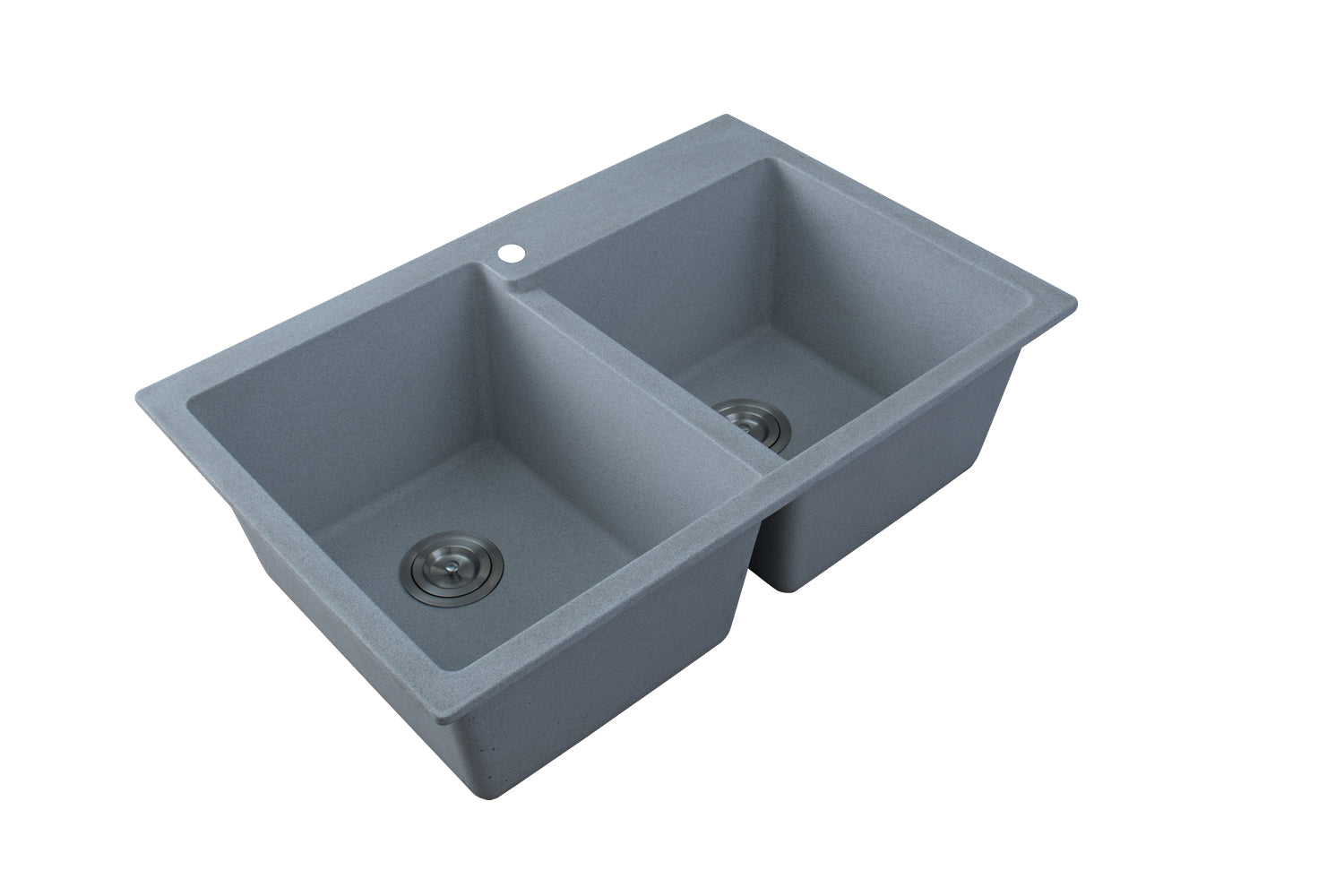 Ruvati 33 x 22" epiGranite Dual-Mount Granite Composite Double Bowl Kitchen Sink