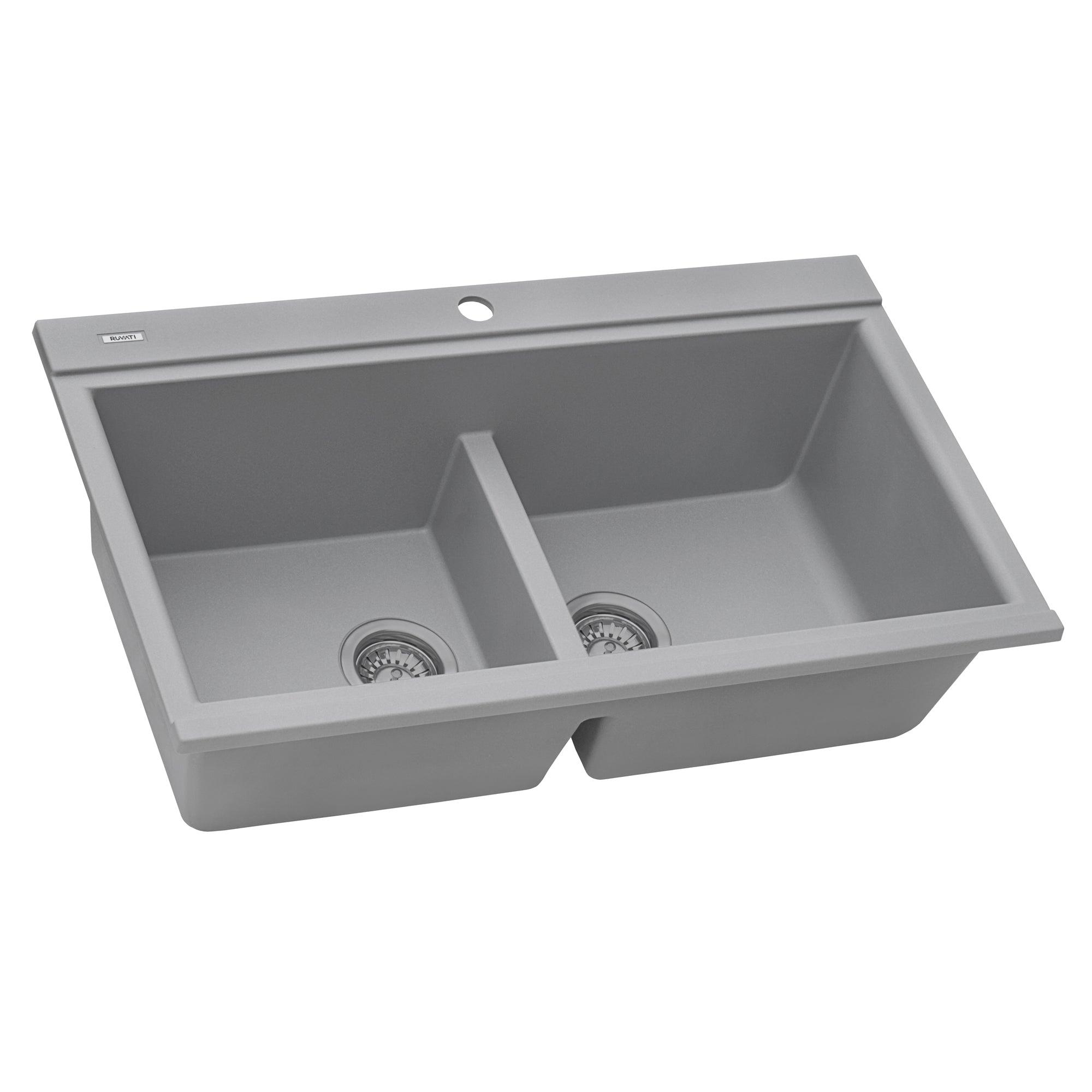 Ruvati 34" epiGranite Topmount Workstation Ledge Granite Composite Kitchen Sink