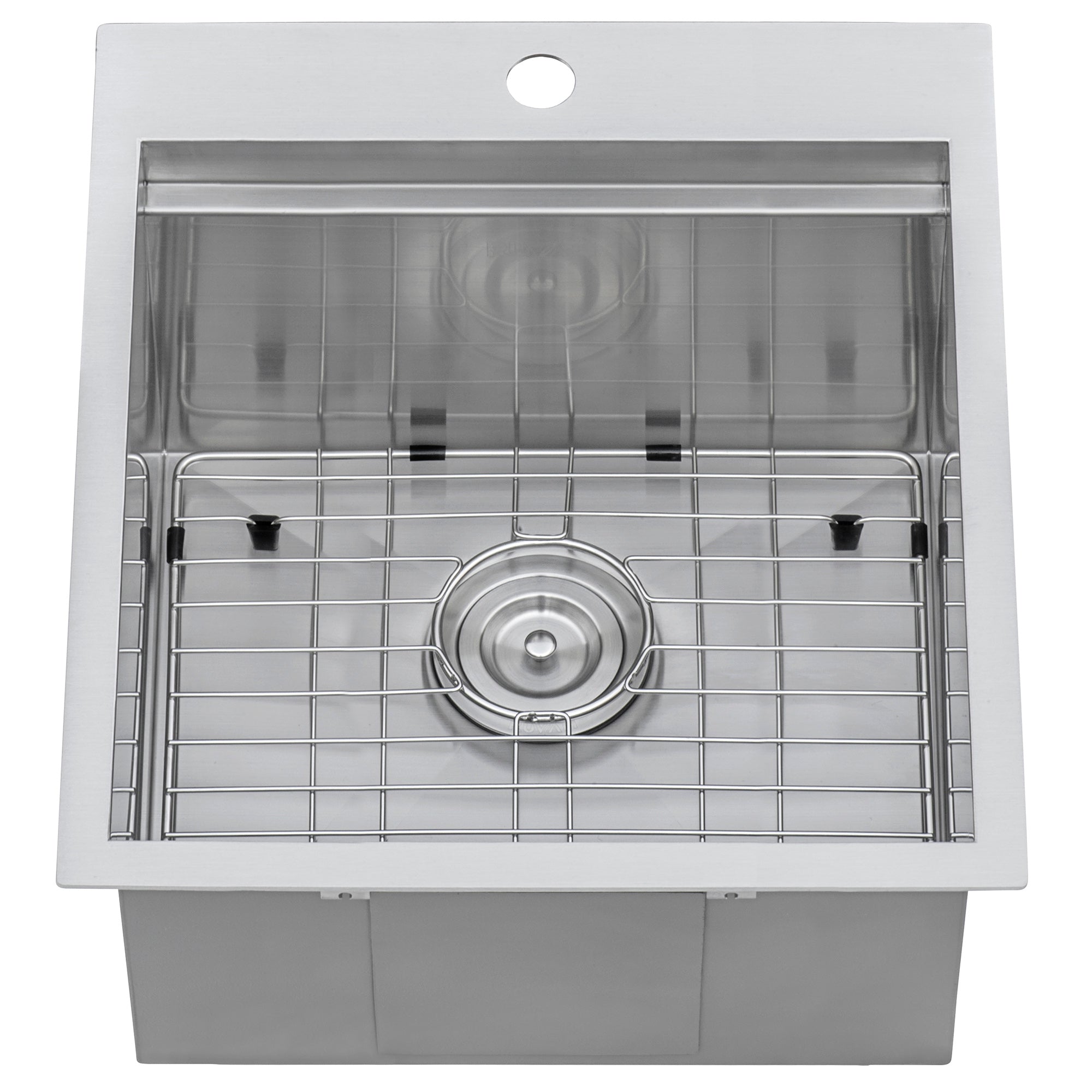 Ruvati RVH8221 21 x 20" RV Workstation Drop-in Topmount 16 Gauge Stainless Steel Bar Prep Kitchen Sink