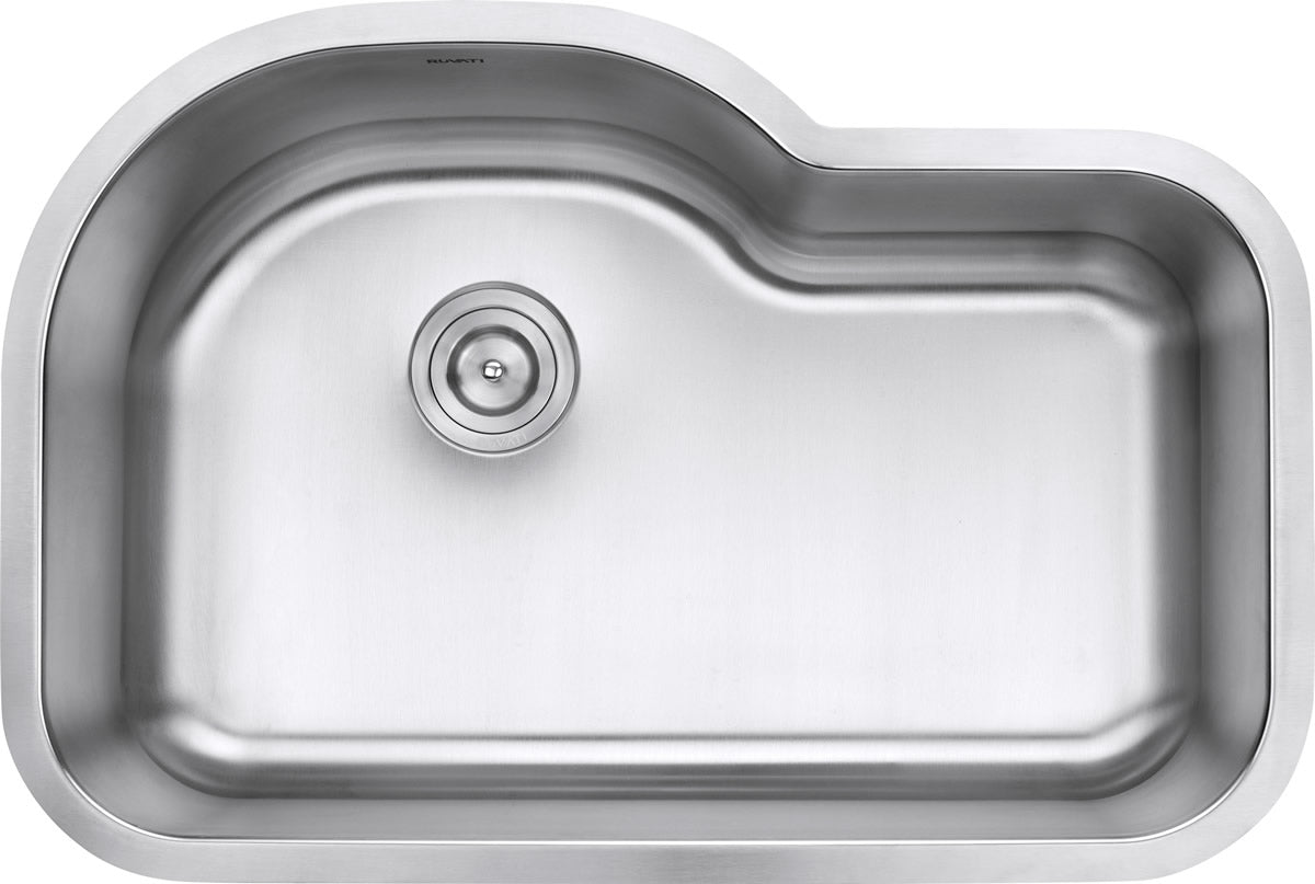 Ruvati RVM4700 32" Undermount 16 Gauge Single Bowl Kitchen Sink