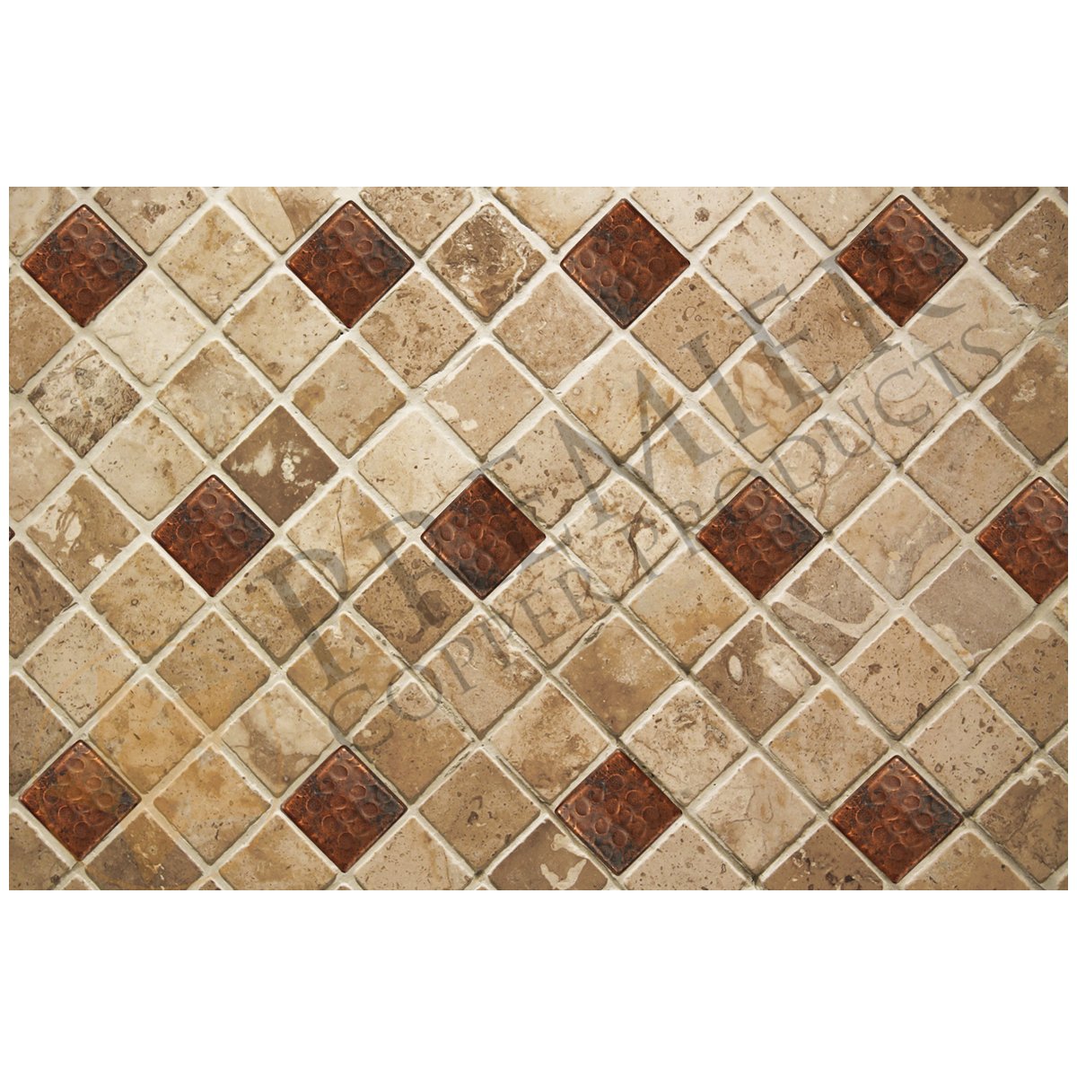 Premier Copper Products 2" x 2" Hammered Copper Tile-DirectSinks