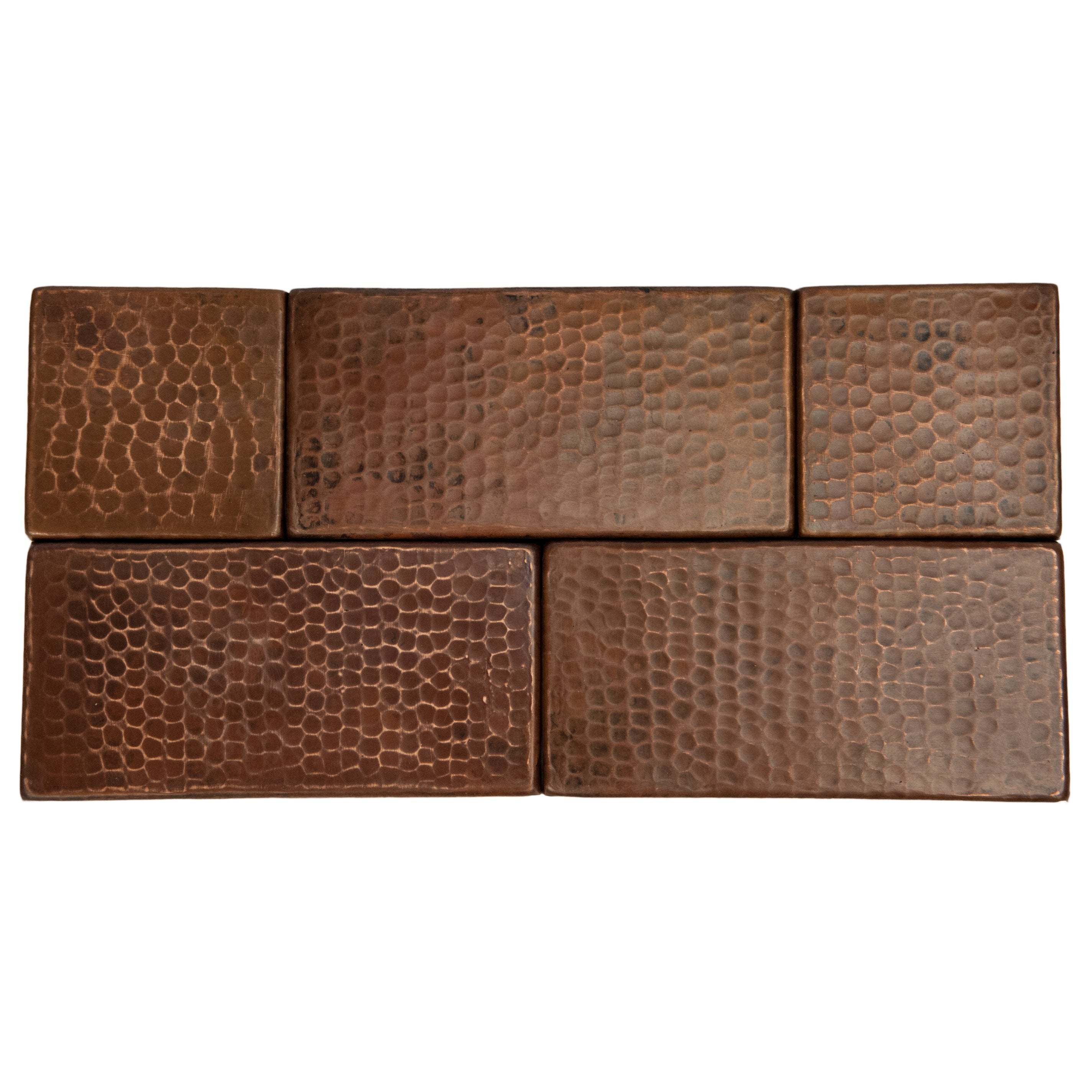 Premier Copper Products 3" x 6" Hammered Copper Tile-DirectSinks