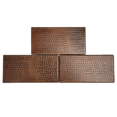 Premier Copper Products 4" x 8" Hammered Copper Tile - Quantity 4-DirectSinks