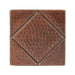 Premier Copper Products 4" x 4" Hammered Copper Tile with Diamond Design - Quantity 4-DirectSinks