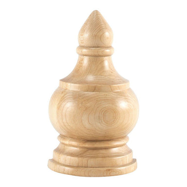 Hardware Resources 3-1/4" x 1-5/8" x 5-1/2" Hard Maple Traditional Transition Finial Moulding-DirectSinks