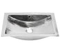 Nantucket Sinks Hammered Stainless Steel Rectangle Undermount Bathroom Sink with Overflow DirectSinks