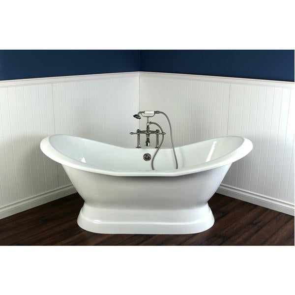 Kingston Brass Vintage 7" Classic Deck Mount Clawfoot Tub Filler Faucet with Hand Shower-Tub Faucets-Free Shipping-Directsinks.