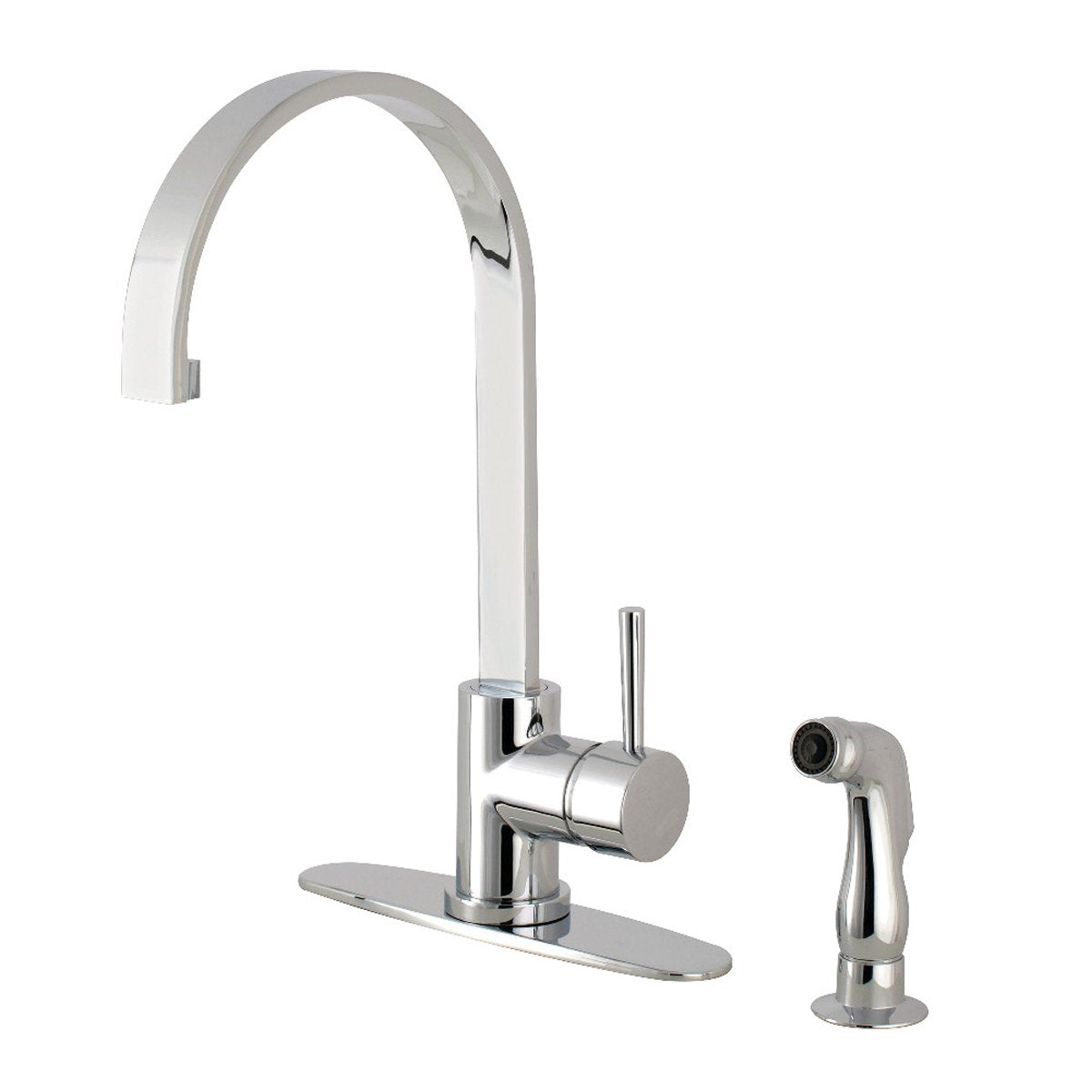 Kingston Brass Gourmetier Concord Single-Handle Kitchen Faucet with Side Sprayer