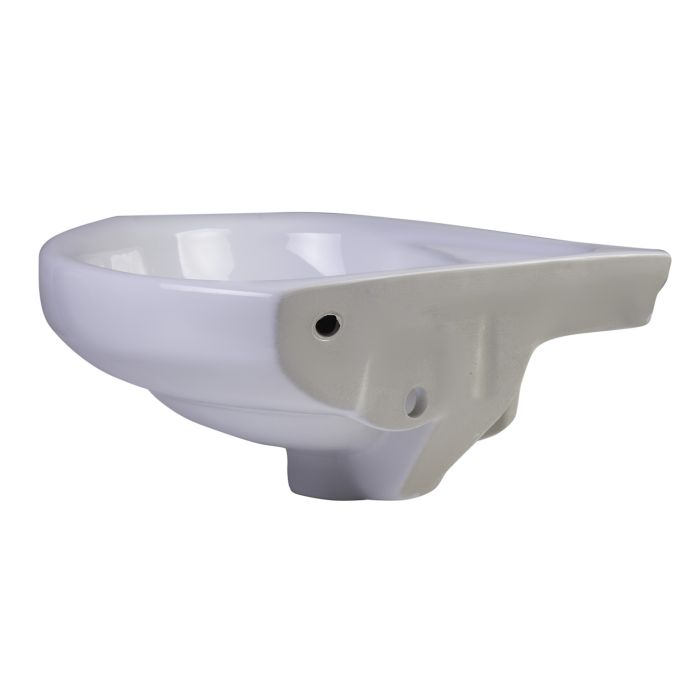 AB109 18" White Corner Porcelain Wall Mounted Bath Sink