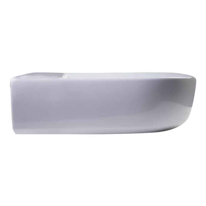 AB111 24" White D-Bowl Porcelain Wall Mounted Bath Sink