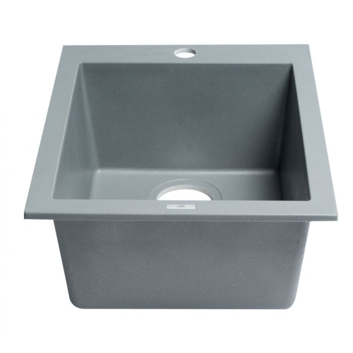 ALFI Brand 17" Drop-In Rectangular Granite Composite Kitchen Prep Sink
