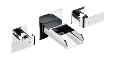 ALFI brand AB1796-PC Polished Chrome Widespread Wall Mounted Modern Waterfall Bathroom Faucet-Bathroom Faucets-DirectSinks