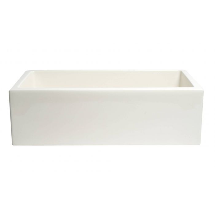 ALFI Brand 33" x 18" Reversible Fluted/Smooth Single Bowl Fireclay Farm Sink