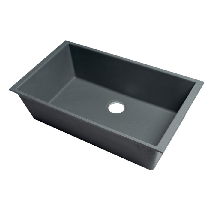 ALFI Brand 33" Single Bowl Undermount Granite Composite Kitchen Sink