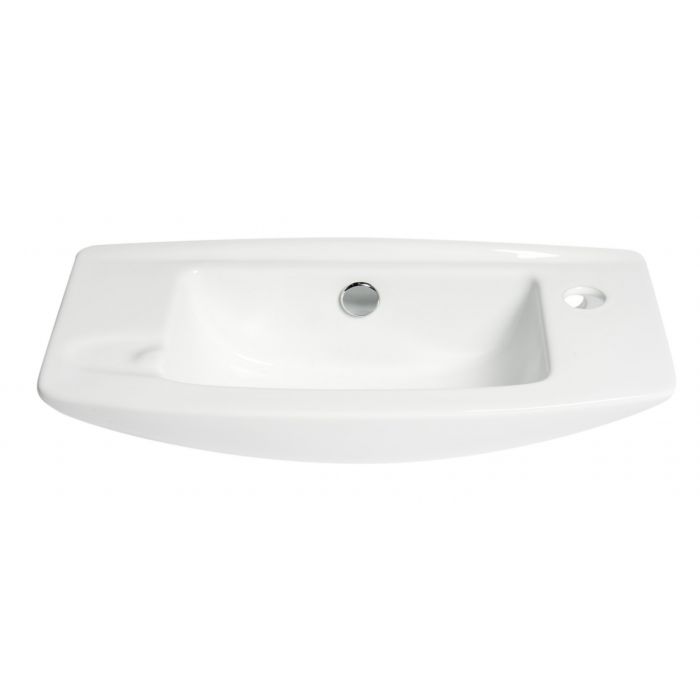 ALFI ABC115 White 20" Small Wall Mounted Ceramic Sink with Faucet Hole