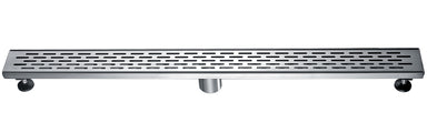 ALFI brand ABLD36C 36" Modern Stainless Steel Linear Shower Drain with Groove Holes-DirectSinks