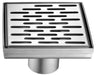 ALFI brand ABSD55C 5" x 5" Modern Square Stainless Steel Shower Drain with Groove Holes-DirectSinks