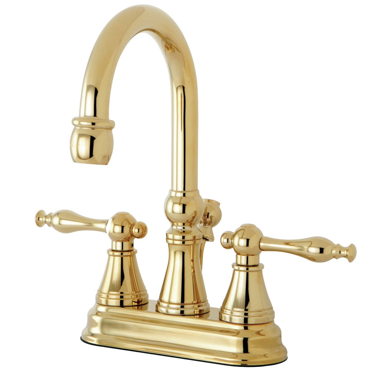 Kingston Brass Naples Deck Mount 4" Centerset Bathroom Faucet
