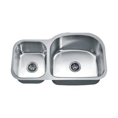 Dawn ASU107 35 inch Double Bowl Undermount Stainless Steel Kitchen Sink-Kitchen Sinks Fast Shipping at DirectSinks.