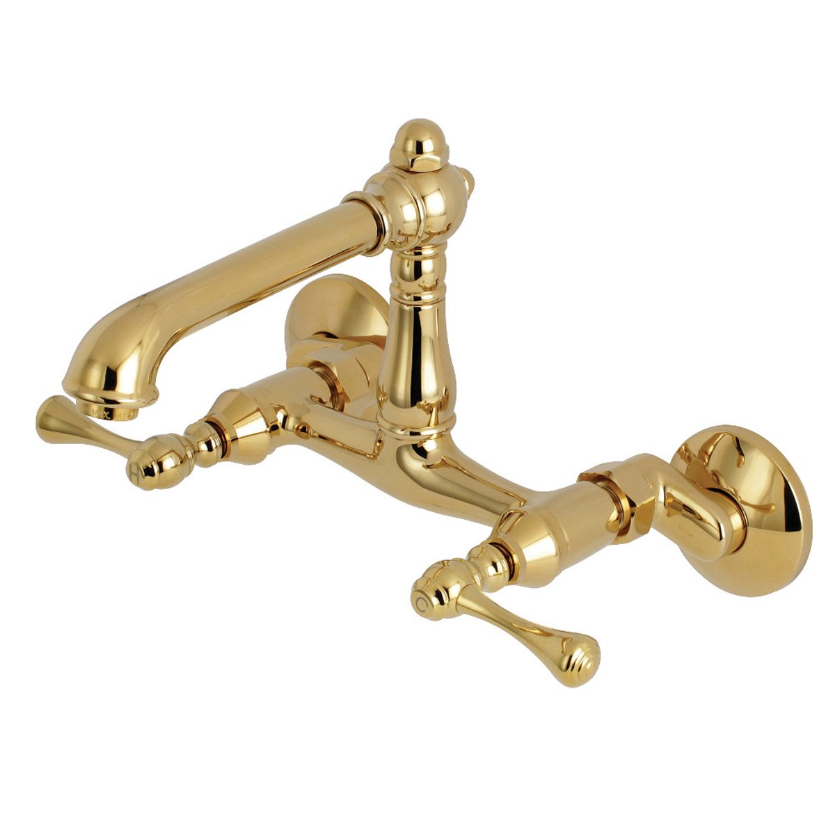Kingston Brass English Country Wall Mount 6-Inch Adjustable Center Kitchen Faucet