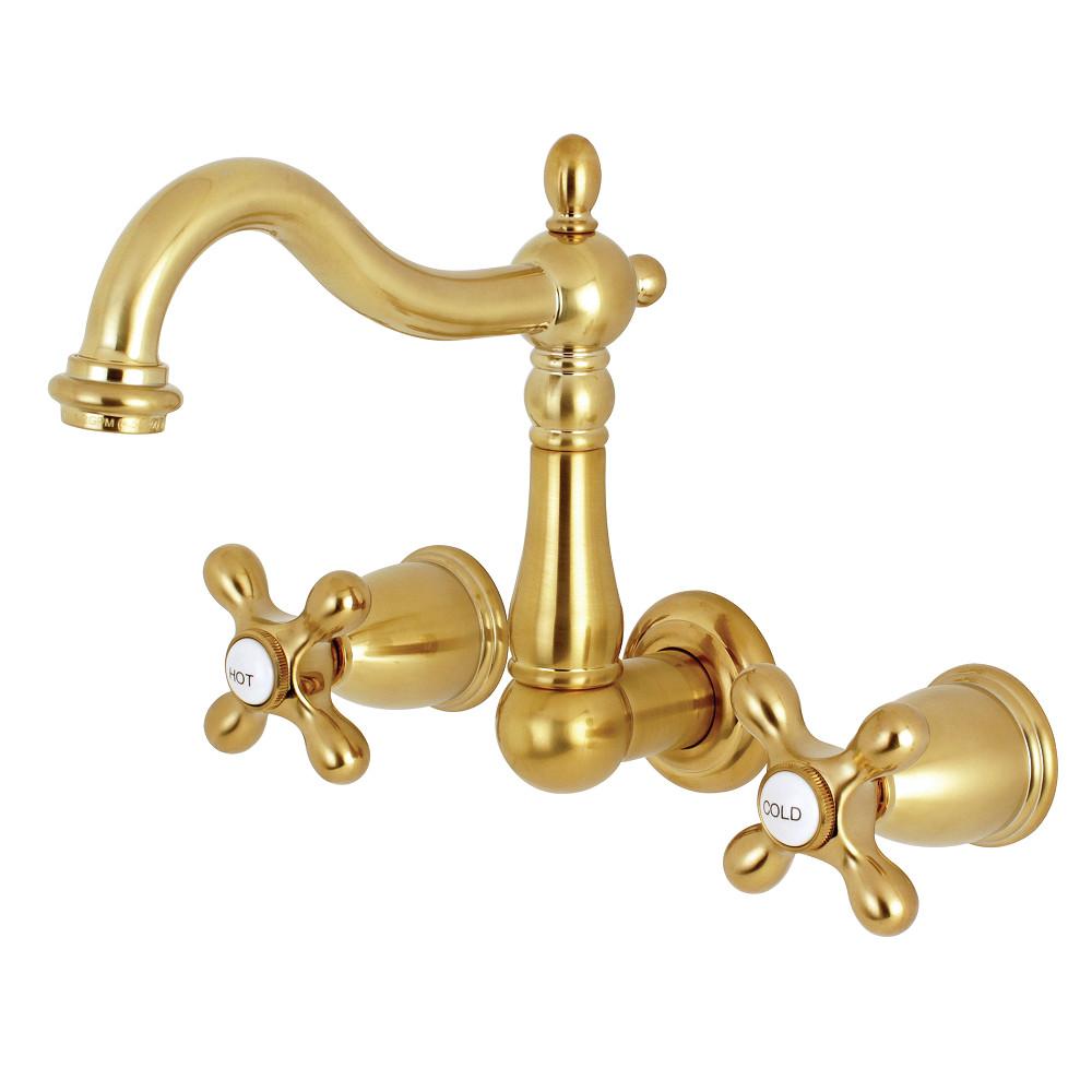 Kingston Brass Heritage 8" Center Wall Mount Bathroom Faucet