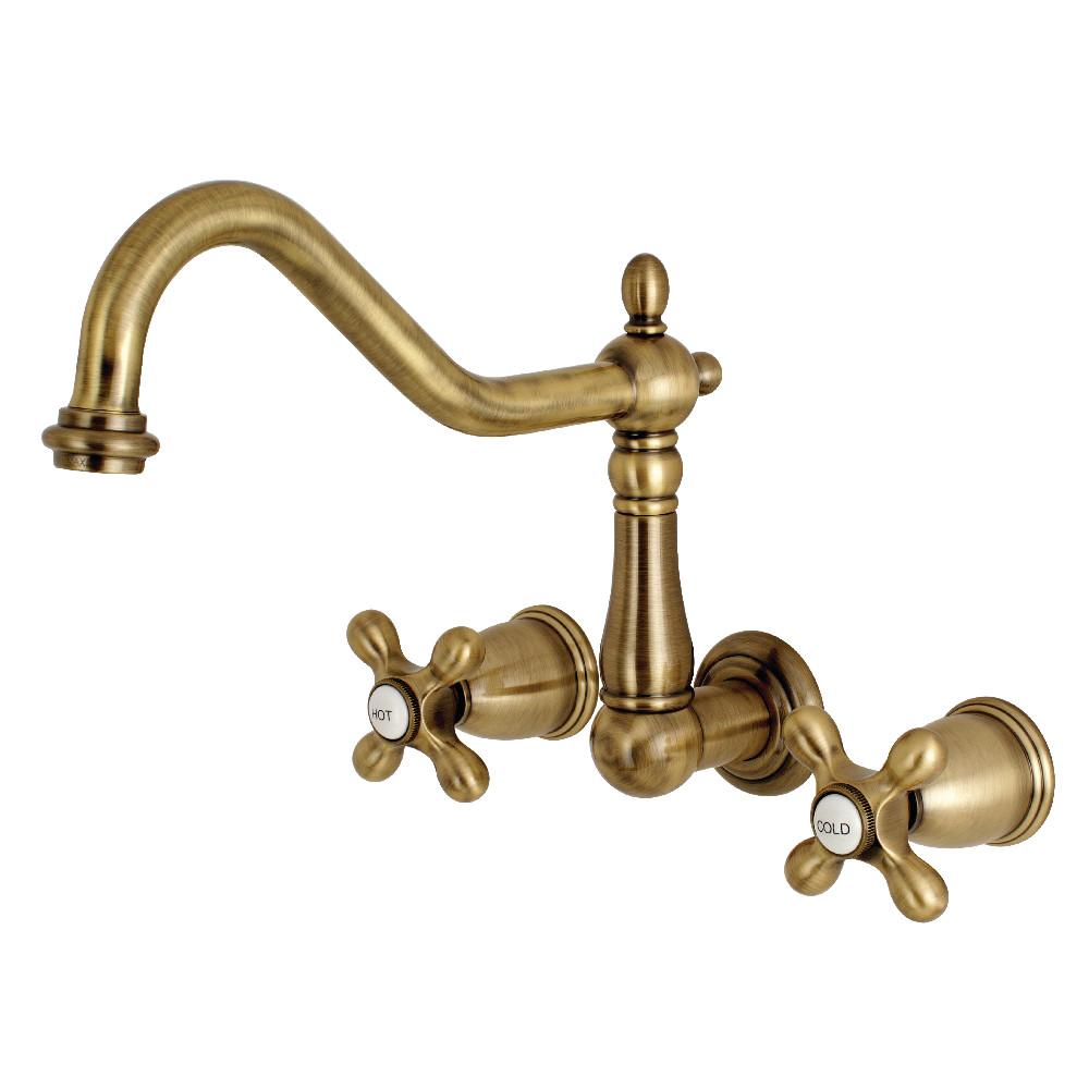 Kingston Brass Heritage 3-Hole Wall Mount Kitchen Faucet