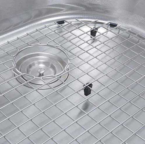 Nantucket D Sink, 16 gauge package with bottom grid and strainer