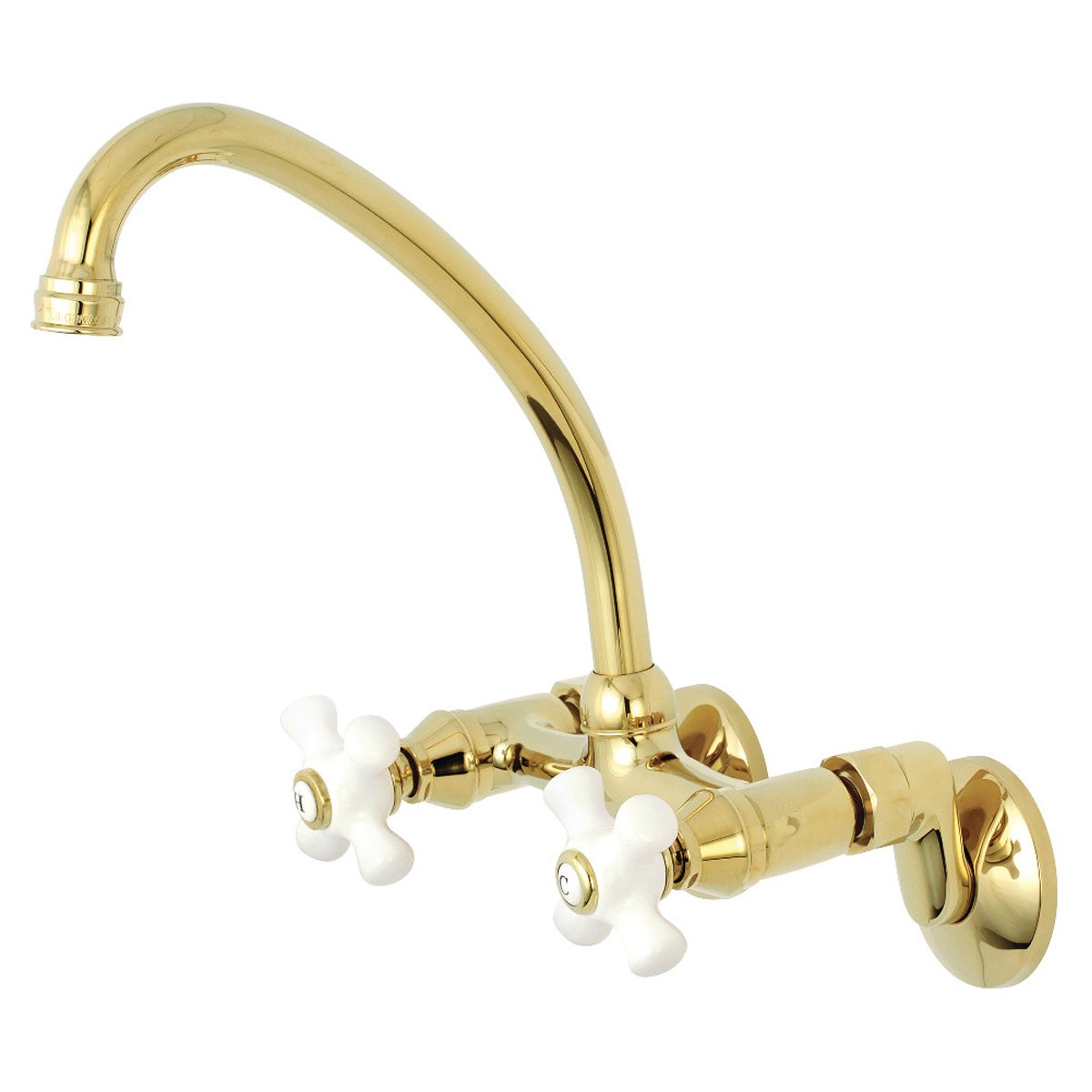Kingston Brass 2-Hole 2-Handle Wall Mount Kitchen Faucet