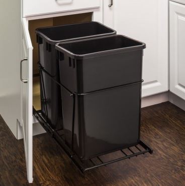 Hardware Resources 35-Quart Double Pullout Waste Container System-DirectSinks