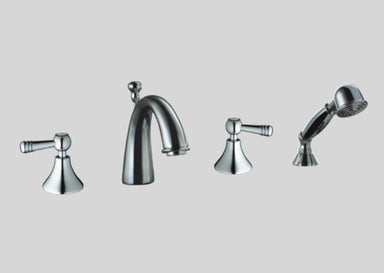 Dawn DS122119 4-Hole Tub Filler with Personal Handshower & Lever Handles-Tub Faucets Fast Shipping at DirectSinks.