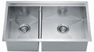 32" Double Bowl Dual Mount 18 Gauge Stainless Steel Kitchen Sink-Kitchen Sinks Fast Shipping at DirectSinks.