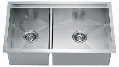 32" Double Bowl Dual Mount 18 Gauge Stainless Steel Kitchen Sink-Kitchen Sinks Fast Shipping at DirectSinks.