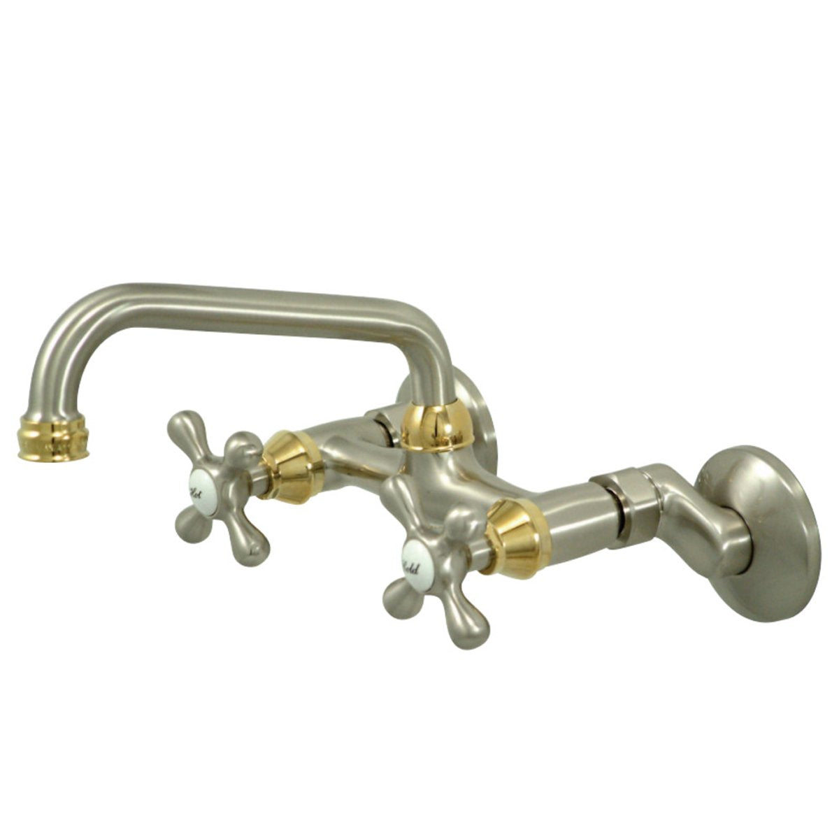 Kingston Brass Magellan 6" Adjustable Center Wall Mount Kitchen Faucet