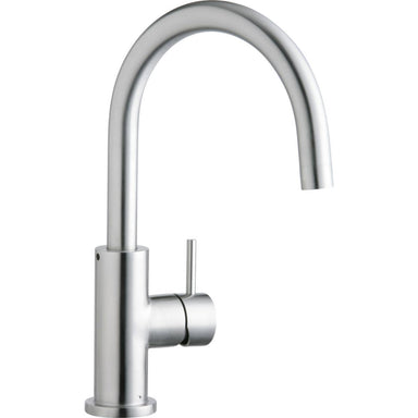 Elkay Allure Single Hole Kitchen Faucet with Lever Handle Satin Stainless Steel-DirectSinks