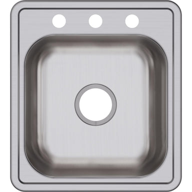 Elkay Dayton Stainless Steel 17" x 19" x 6-1/8", Single Bowl Drop-in Bar Sink-DirectSinks