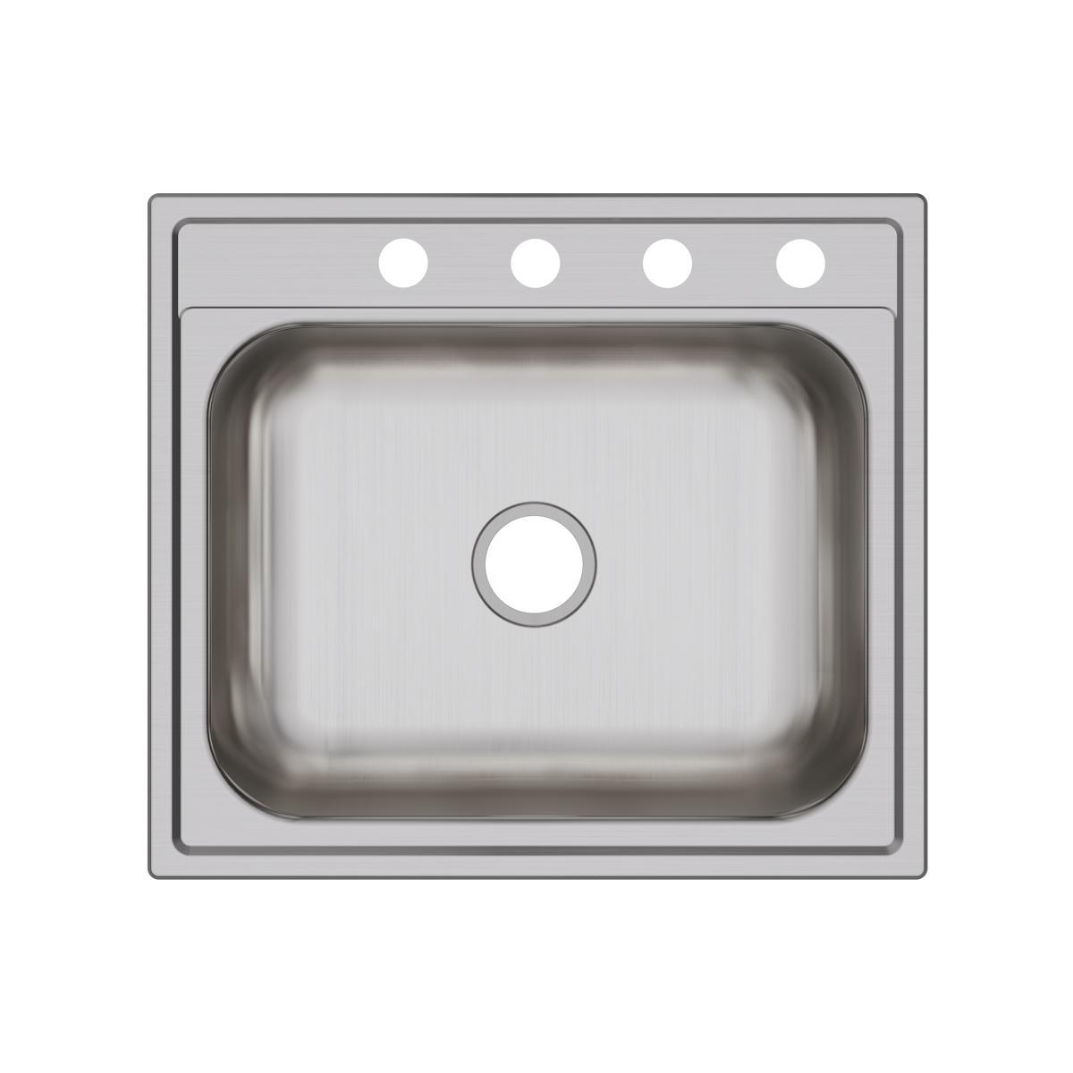Elkay Dayton Stainless Steel 25" x 22" x 10-1/4", Single Bowl Drop-in Sink-DirectSinks