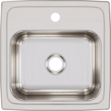 Elkay Lustertone Classic Stainless Steel 15" x 15" x 6-1/8", Single Bowl Drop-in Bar Sink-DirectSinks