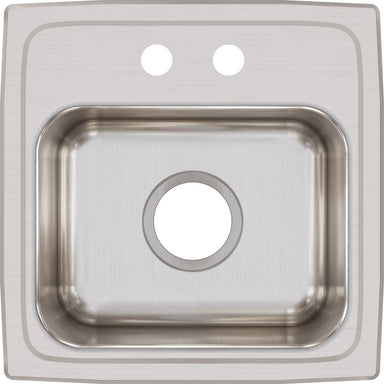 Elkay Lustertone Classic Stainless Steel 15" x 15" x 7-1/8", Single Bowl Drop-in Bar Sink-DirectSinks