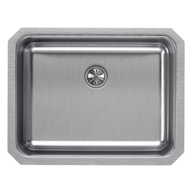 Elkay Lustertone Classic Stainless Steel 23-1/2" x 18-1/4" x 7-1/2", Single Bowl Undermount Sink with Perfect Drain-DirectSinks