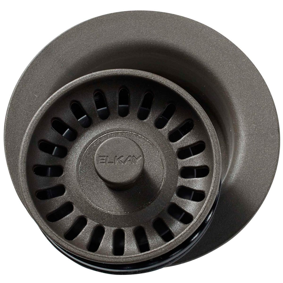 Elkay Polymer 3-1/2" Disposer Flange with Removable Basket Strainer and Rubber Stopper-DirectSinks