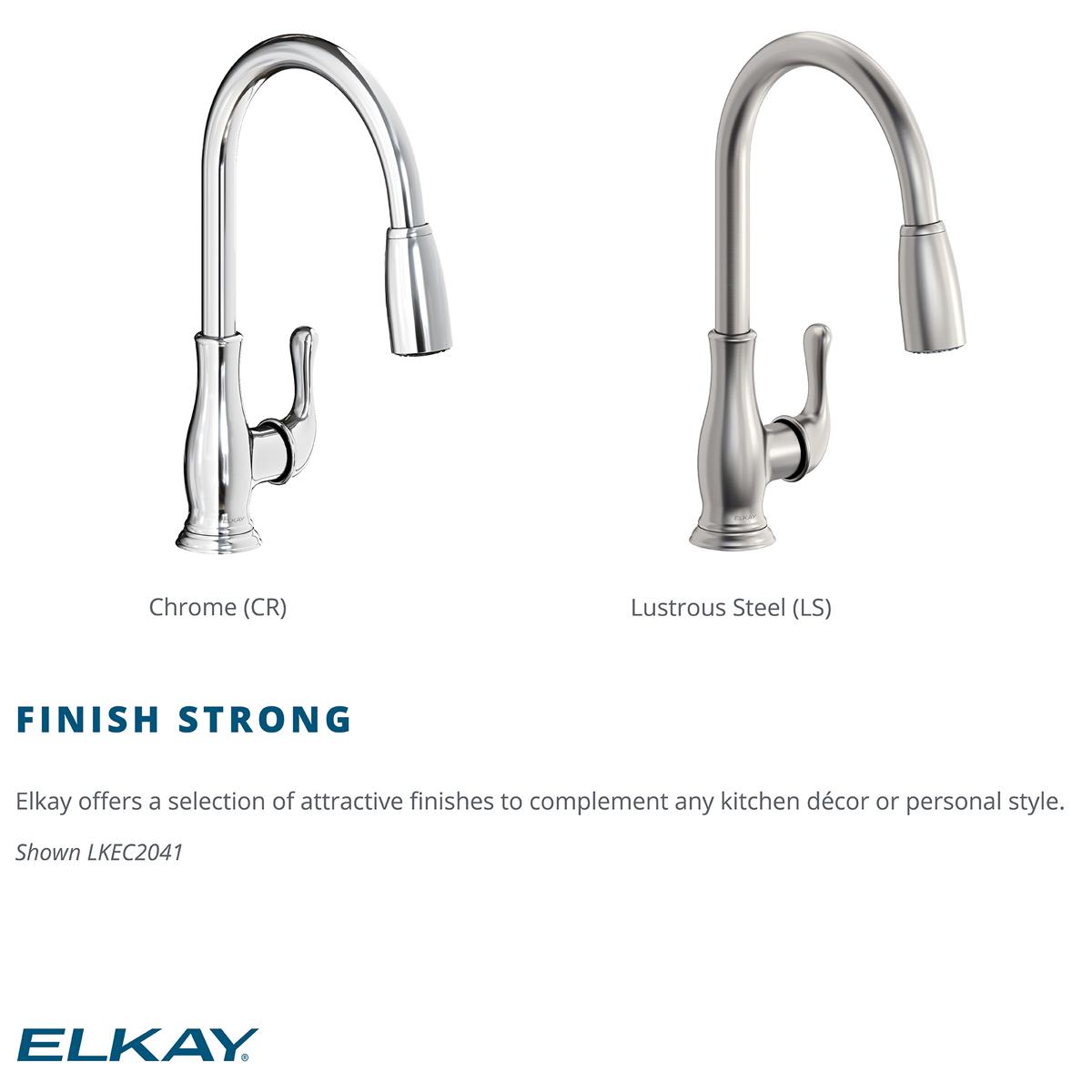 Elkay Explore Single Hole Kitchen Faucet with Pull-down Spray and Forward Only Lever Handle