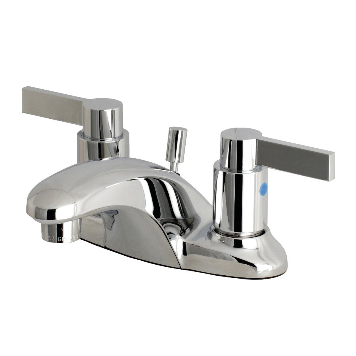 Kingston Brass NuvoFusion 2-Handle 4-Inch Centerset Bathroom Faucet