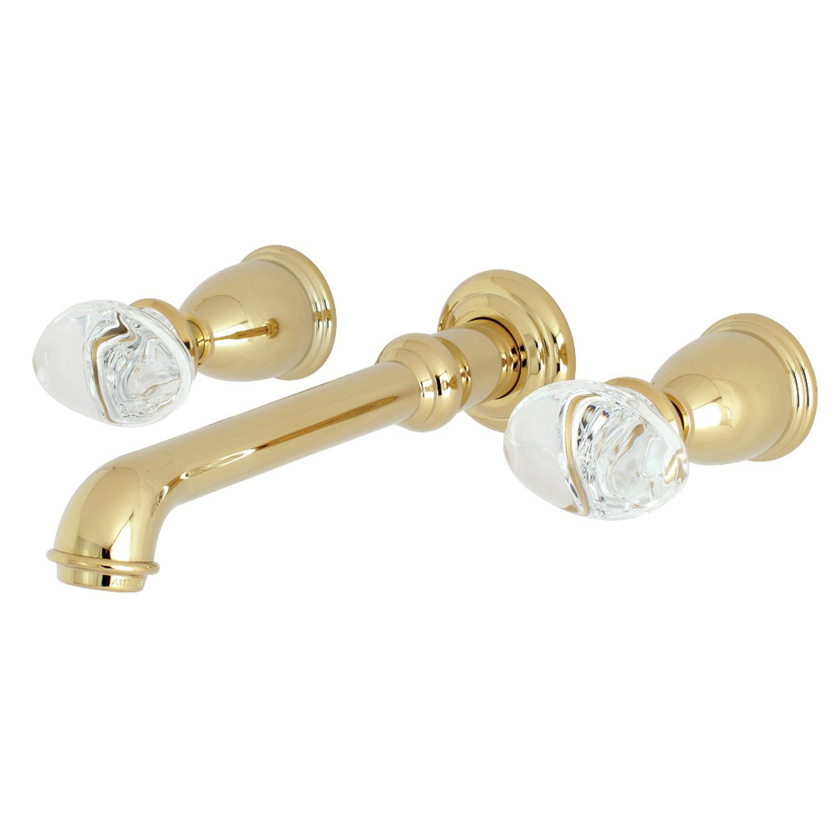 Kingston Brass Krystal Onyx 2-Handle Wall Mount Bathroom Faucet