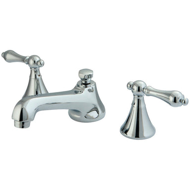 Kingston Brass Deck Mount 8-Inch Widespread Bathroom Faucet with Brass Pop-Up-DirectSinks