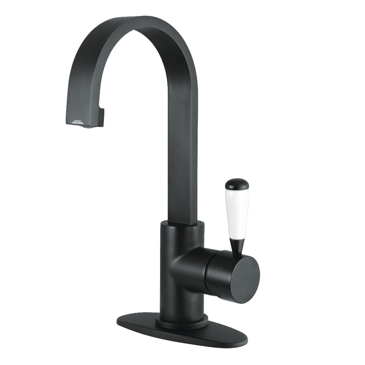 Kingston Brass Fauceture Paris Single-Handle Bathroom Faucet with Deck Plate and Drain