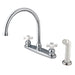 Kingston Brass KB721PX 8-Inch Centerset Kitchen Faucet in Polished Chrome-DirectSinks