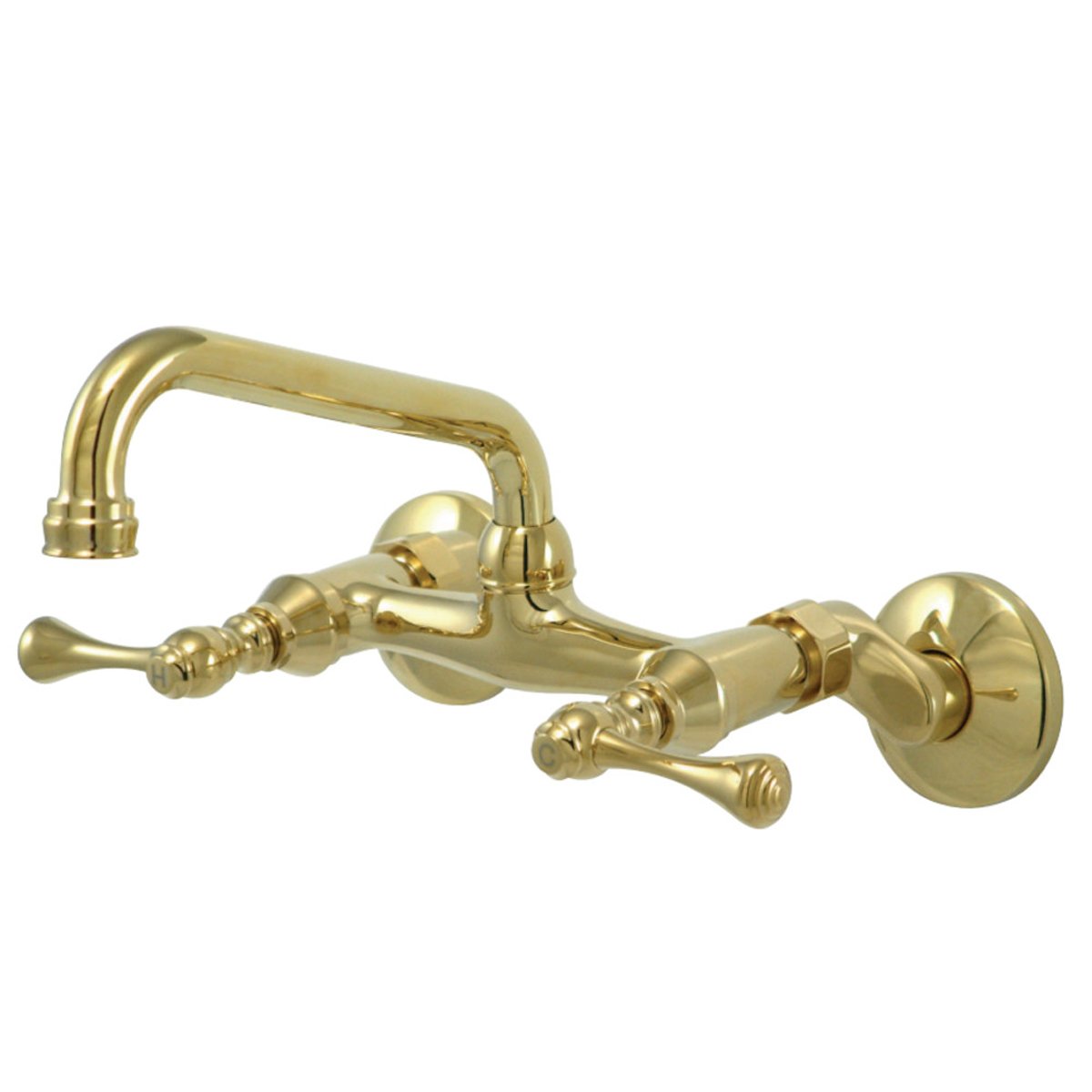 Kingston Brass 6-Inch Adjustable Center Wall Mount Kitchen Faucet