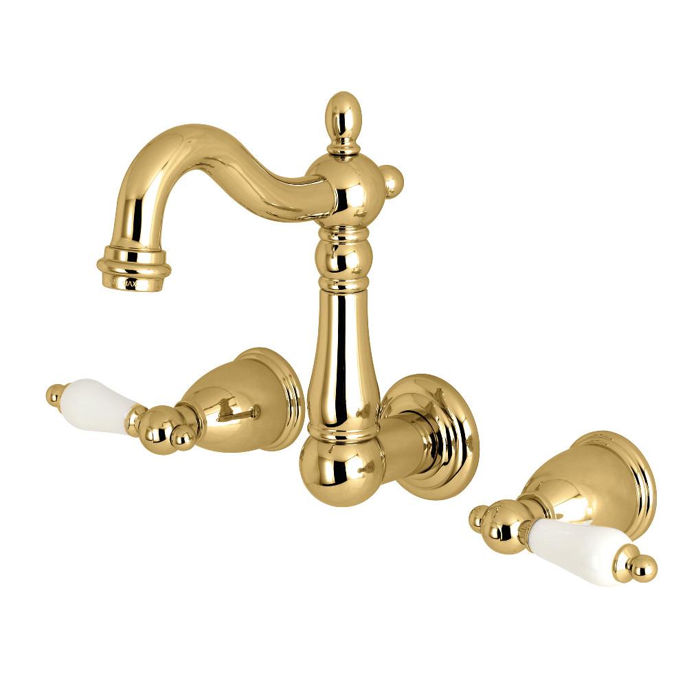 Kingston Brass Heritage Wall Mount 8-Inch Center Bathroom Faucet